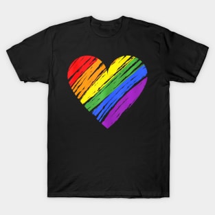 Rainbow Pride Lgbt Pride Lgbt Heart T-Shirt